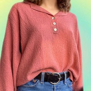 80’s Vintage Peony Pink Pullover